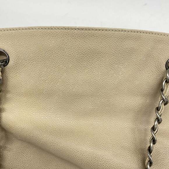 Chanel Shoulder Bag, Chain Caviar Leather, Beige, Women's, P1985969 - Picture 10 of 16